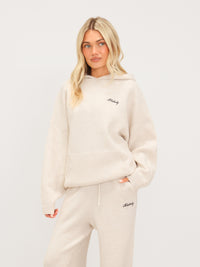 Oversized Knitted Hoodie - Vanilla
