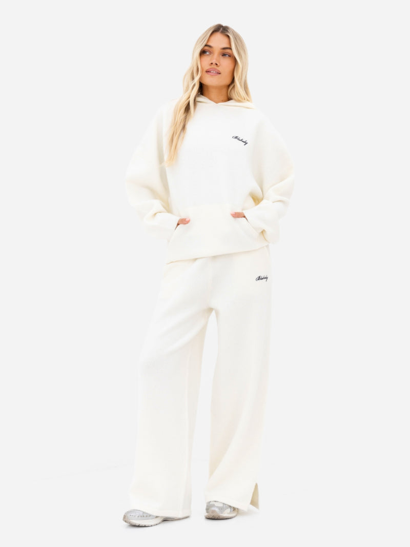 Oversized Knitted Hoodie - Creme
