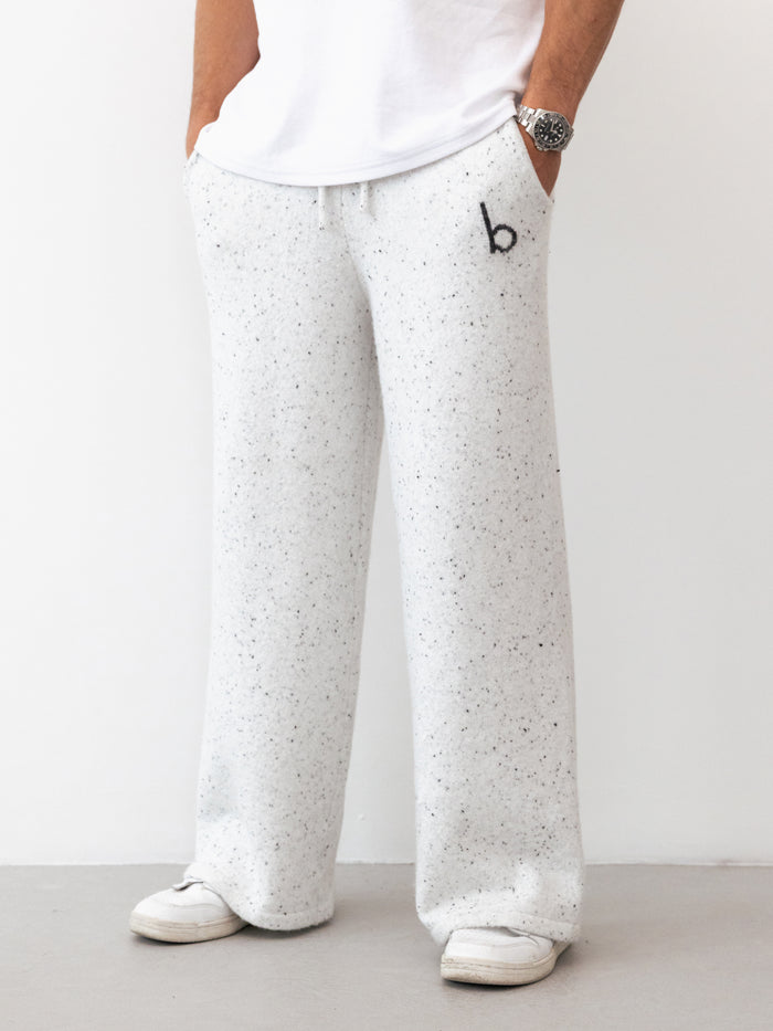 Alfie Knitted Wide Leg Sweatpants - Hellgrau
