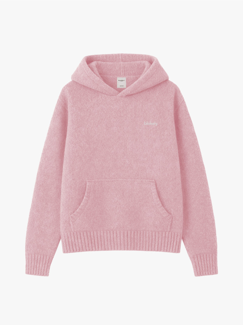 Mason Relaxed Knitted Hoodie - Rosa