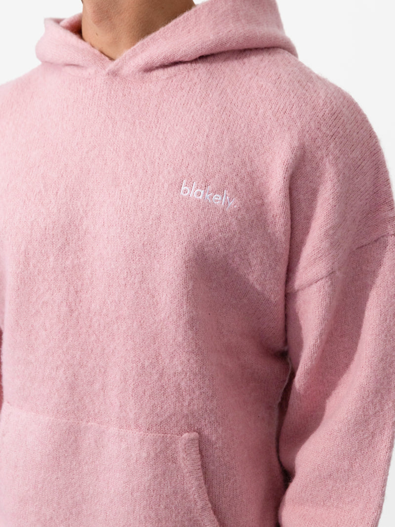 Mason Relaxed Knitted Hoodie - Rosa
