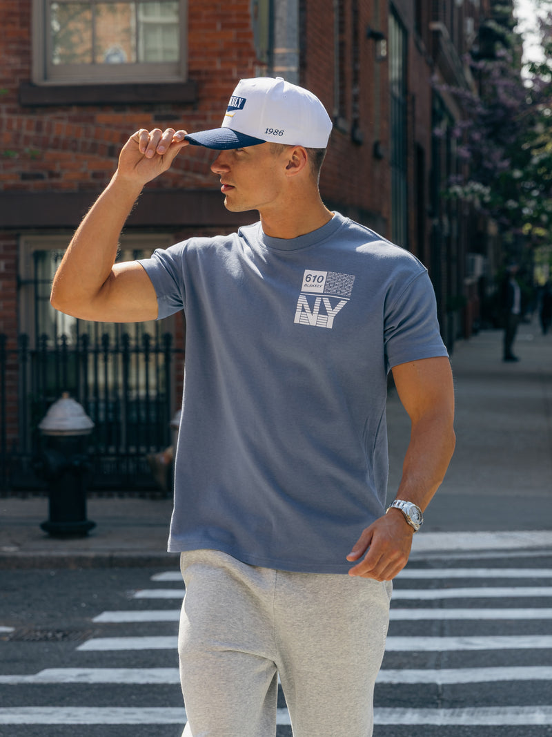 Brooklyn 610 Relaxed T-Shirt - Mid Blue