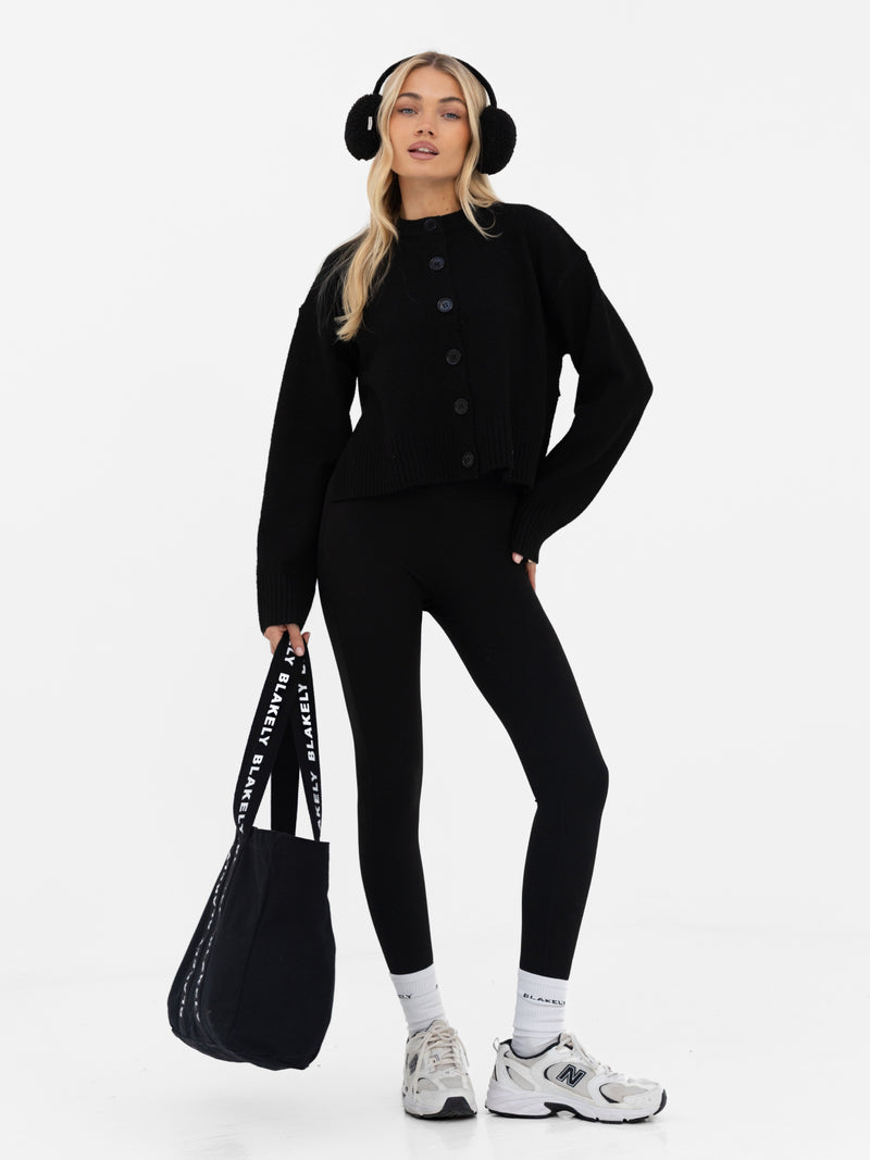 Mabel Button Up Cardigan - Black