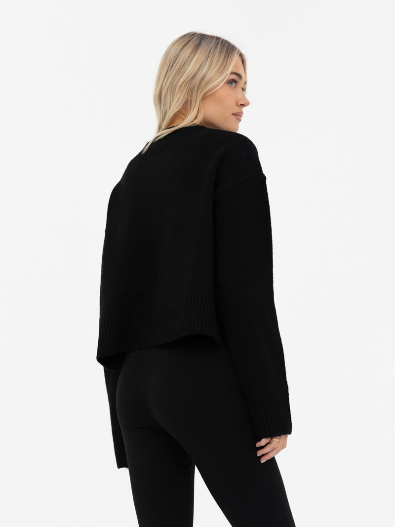 Mabel Button Up Cardigan - Black