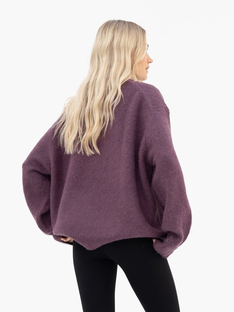 Marley Oversized Knitted Jumper - Helle Traube