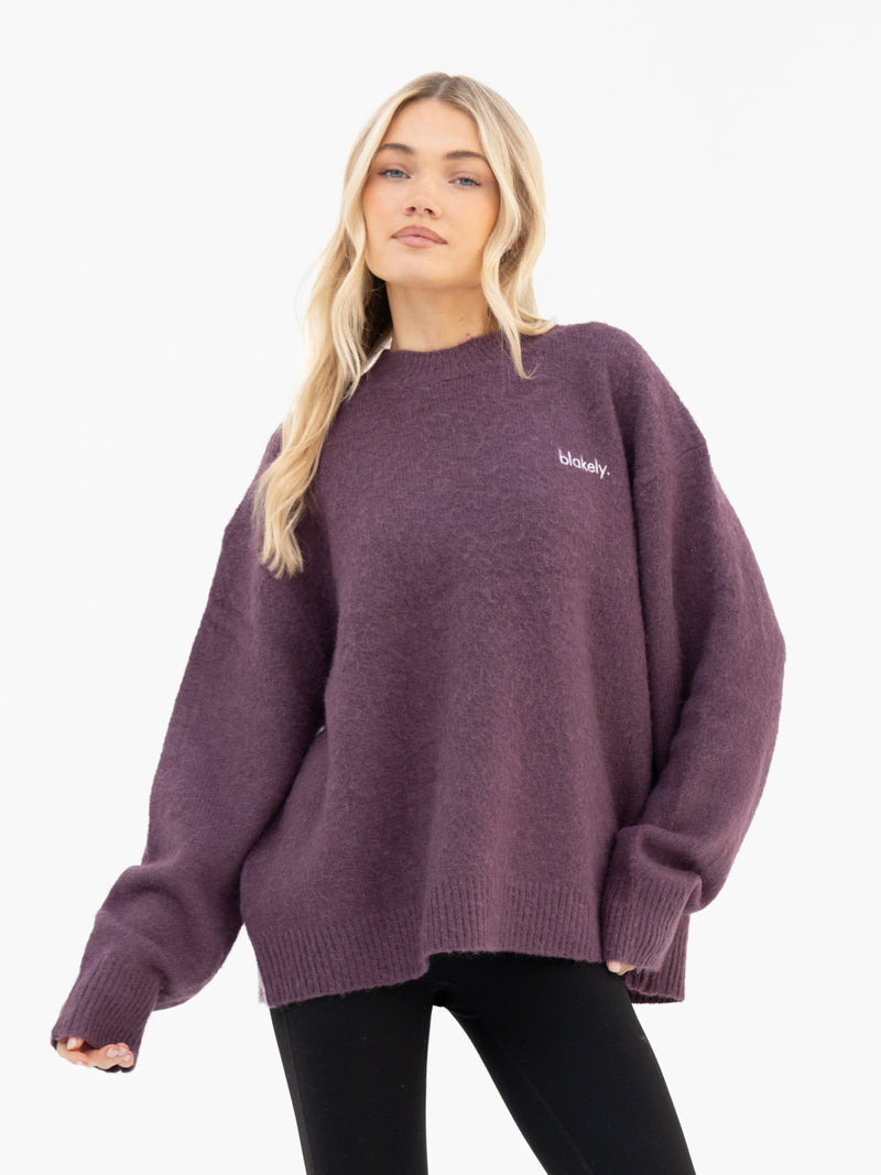 Marley Oversized Knitted Jumper - Helle Traube
