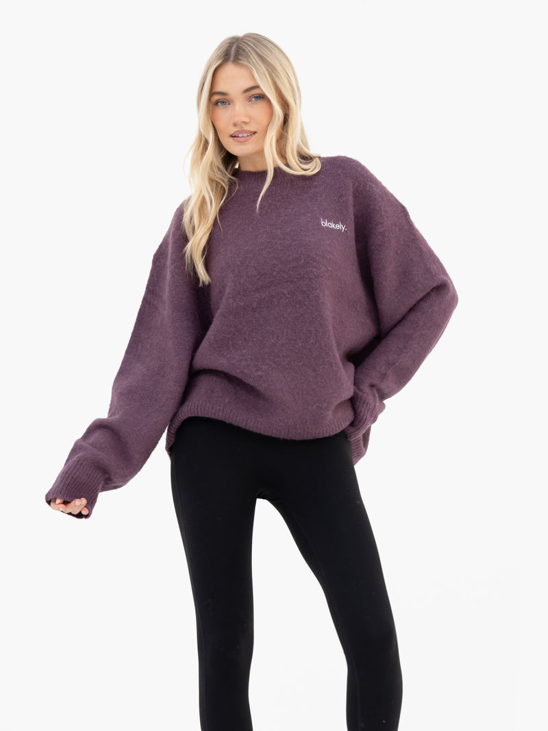 Marley Oversized Knitted Jumper - Helle Traube