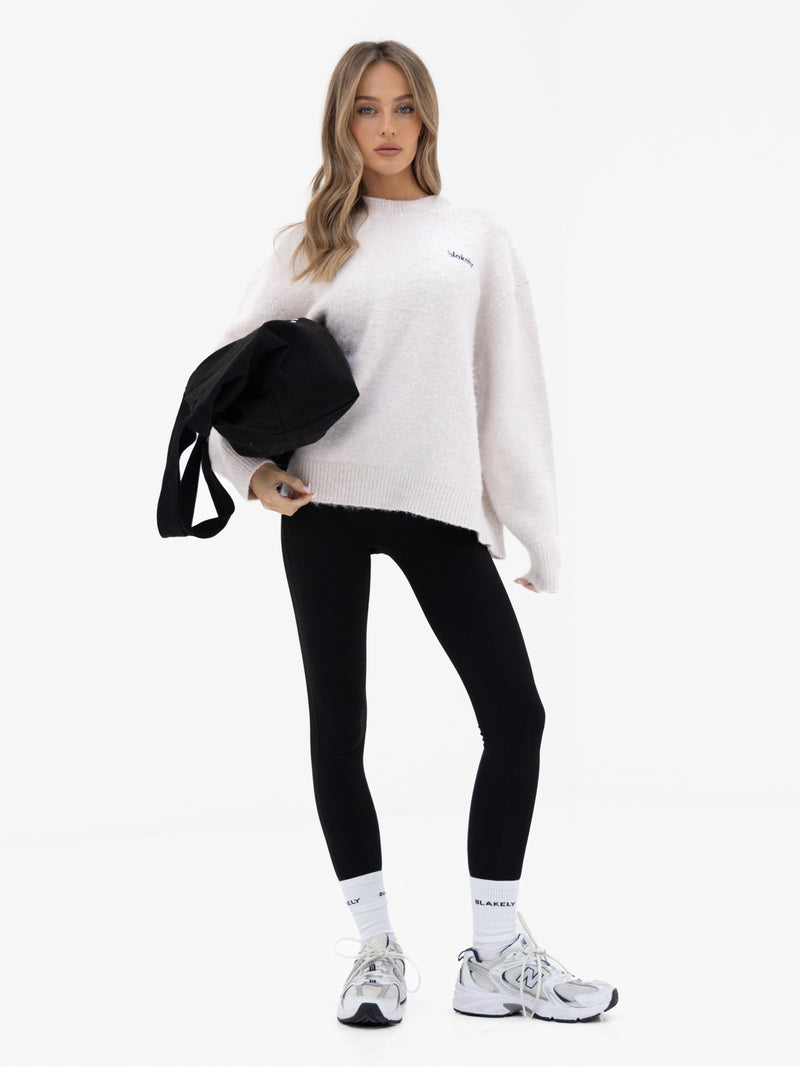 Marley Oversized Knitted Jumper - Mergelweiß