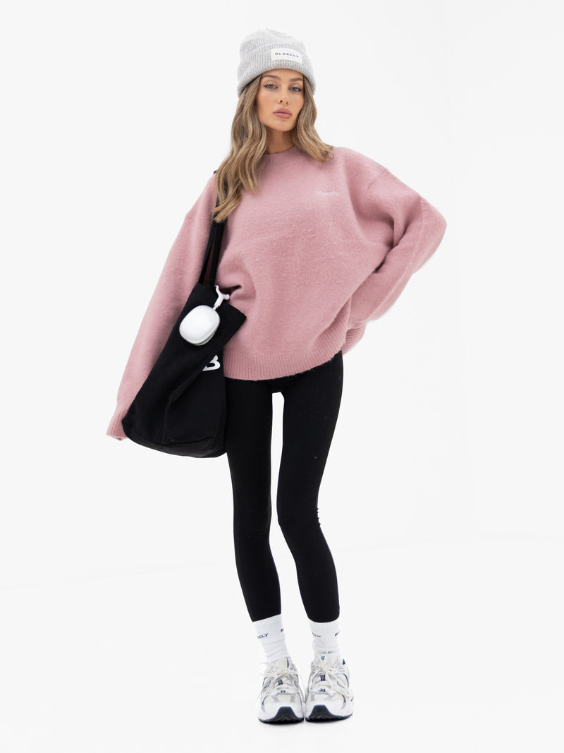 Marley Oversized Knitted Jumper - Zartrosa