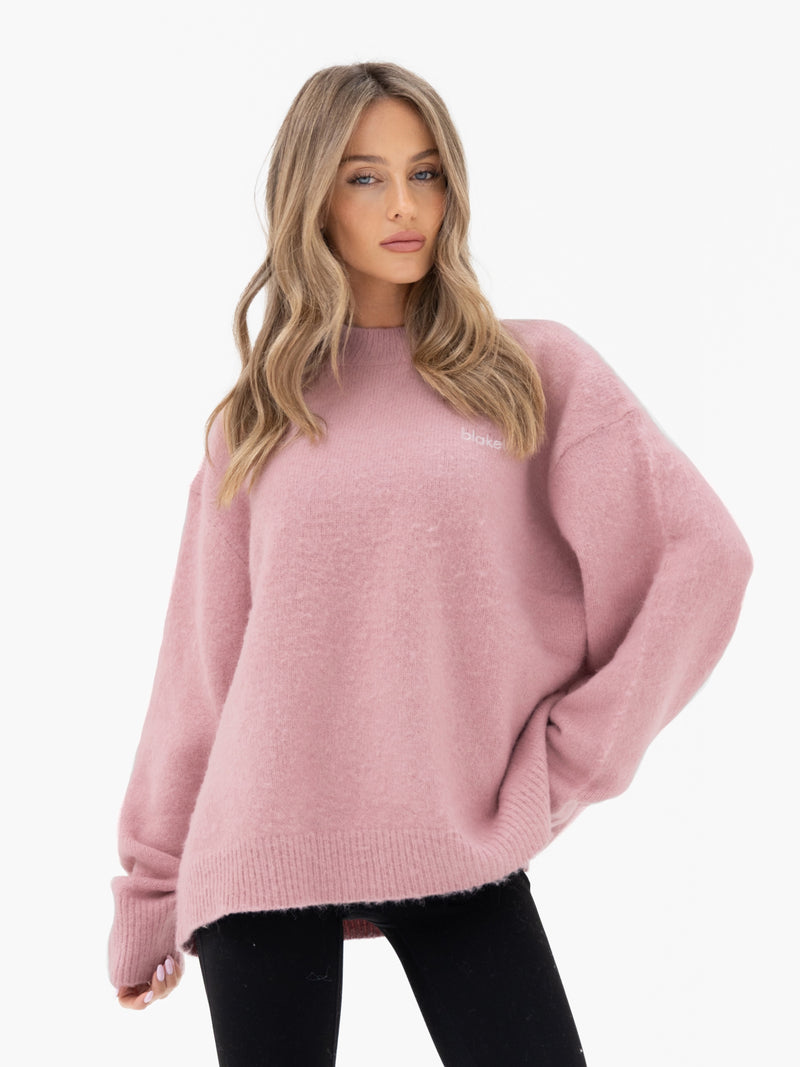 Marley Oversized Knitted Jumper - Zartrosa