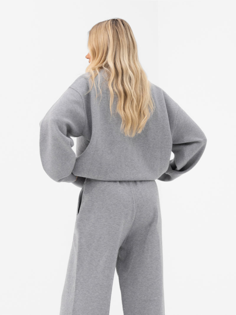 Varsity Oversized Knitted Jumper - Grau