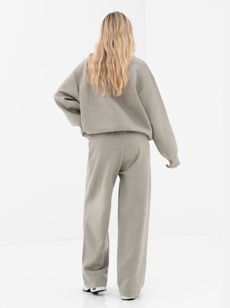 Varsity Oversized Knitted Jumper - Grün