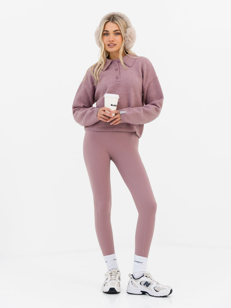 Mabel Knitted Polo - Altrosa