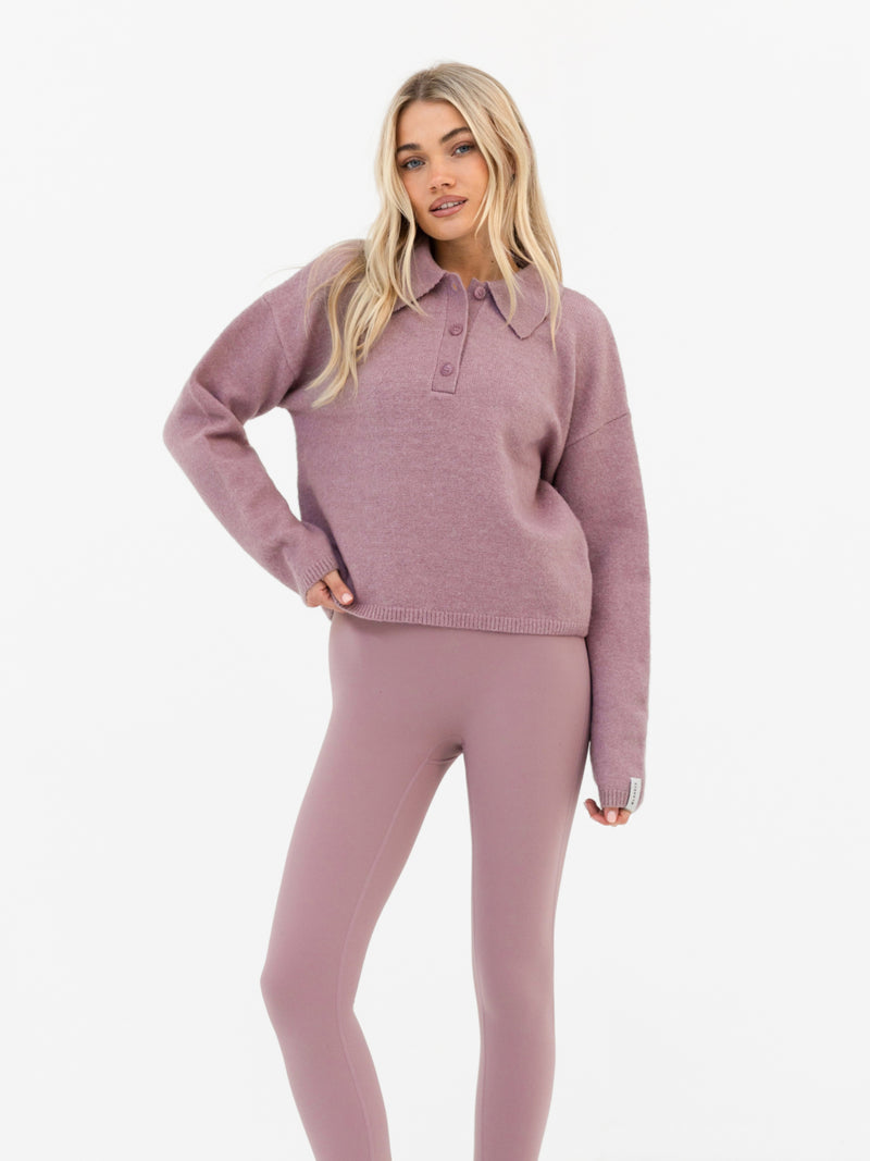 Mabel Knitted Polo - Altrosa