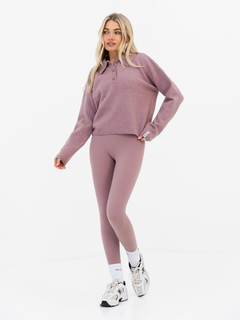 Mabel Knitted Polo - Altrosa