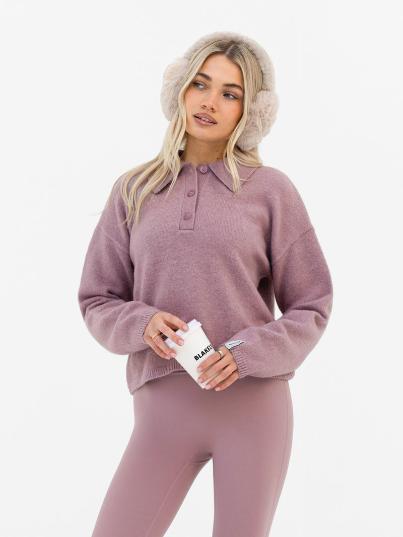 Mabel Knitted Polo - Altrosa