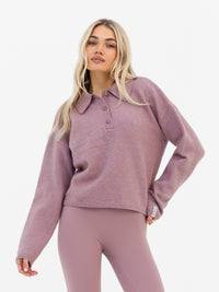 Mabel Knitted Polo - Altrosa