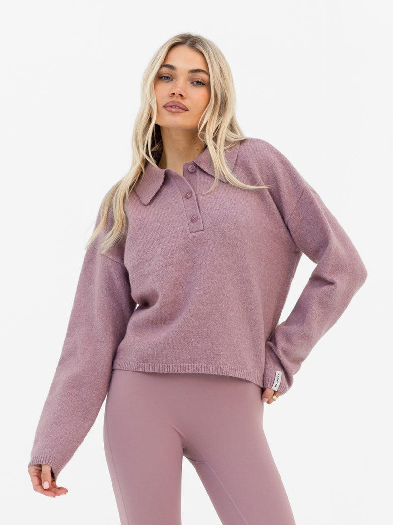 Mabel Knitted Polo - Altrosa