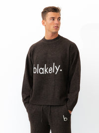 Alfie Relaxed Knitted Jumper - Dunkelbraun