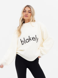 Mabel Oversized Knitted Jumper - Cream