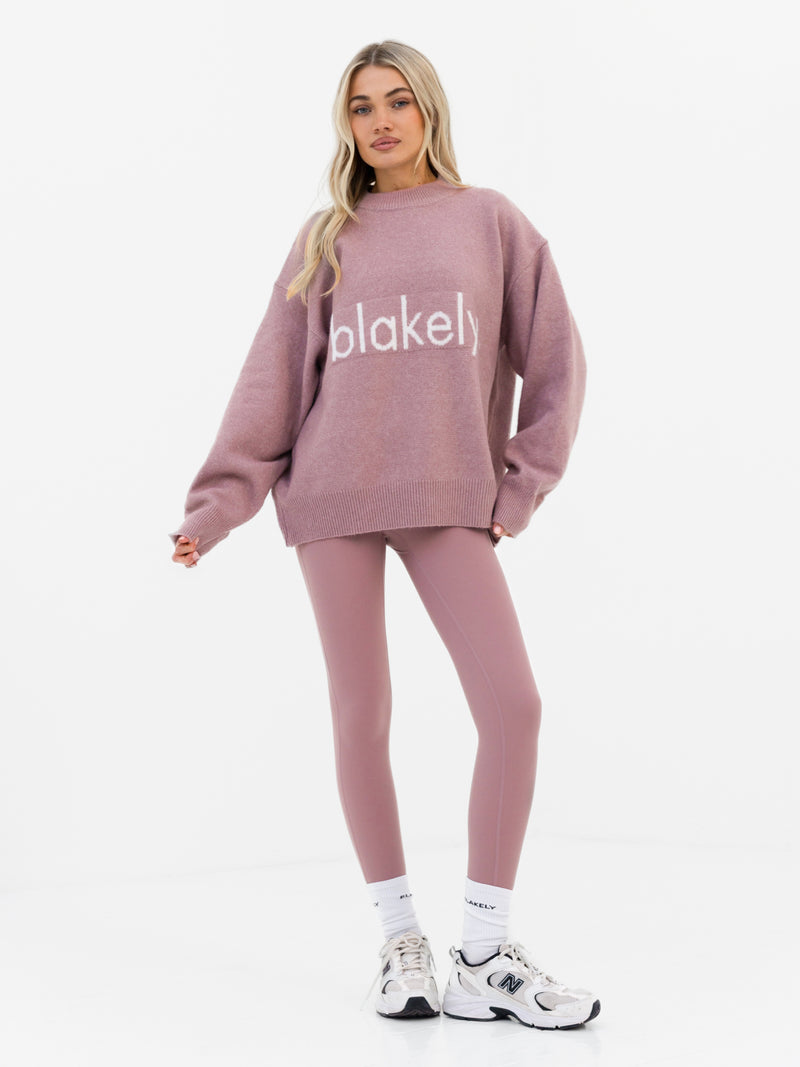 Mabel Oversized Knitted Jumper - Dusty Pink