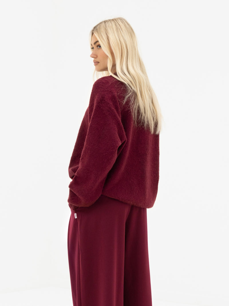 Mindy Knitted Jumper - Burgund