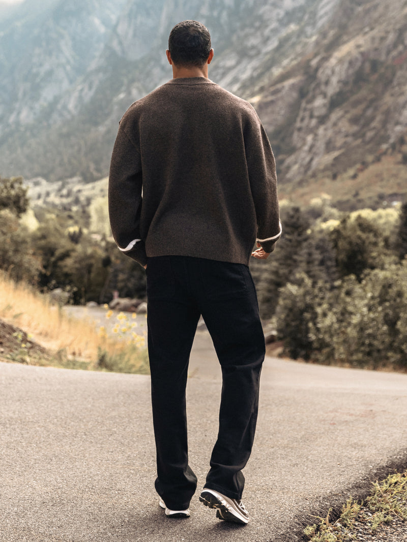 Abel Script Strickpullover - Dunkelbraun