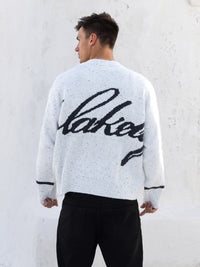 Relaxed Knitted Jumper - Hellgrau