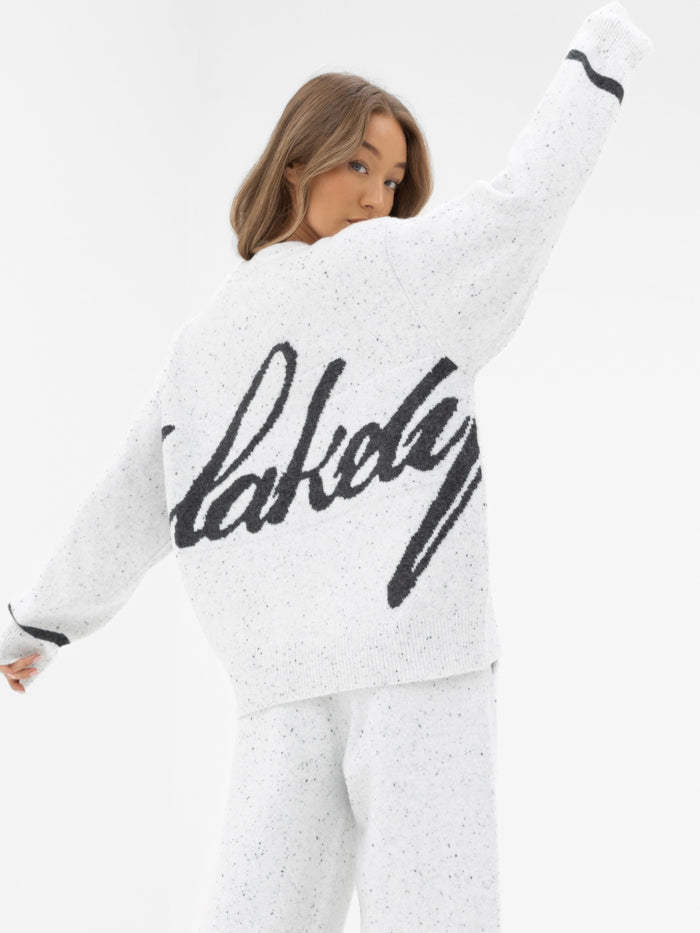 Margot Oversized Knitted Jumper - Cloud Grey