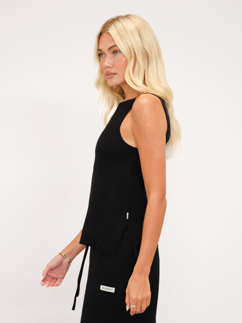 Layla Knitted Vest - Noire