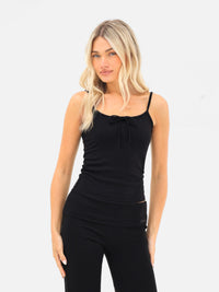 Melody Soft Knitted Cami - Schwarz