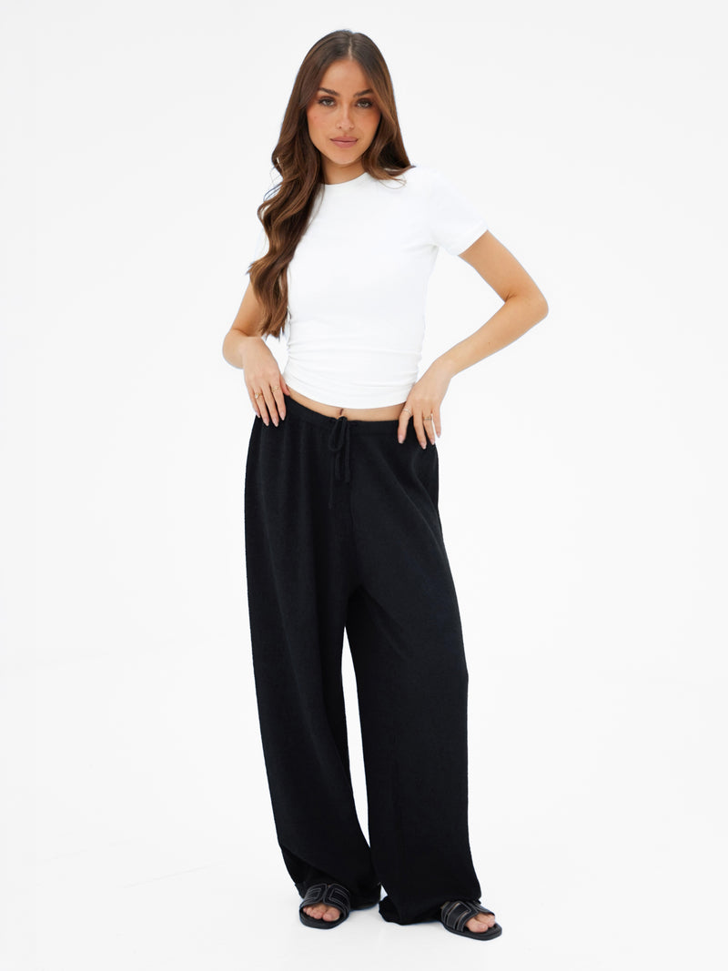 Mae Crochet Trousers - Black