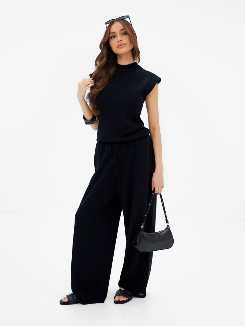 Mae Crochet Trousers - Black