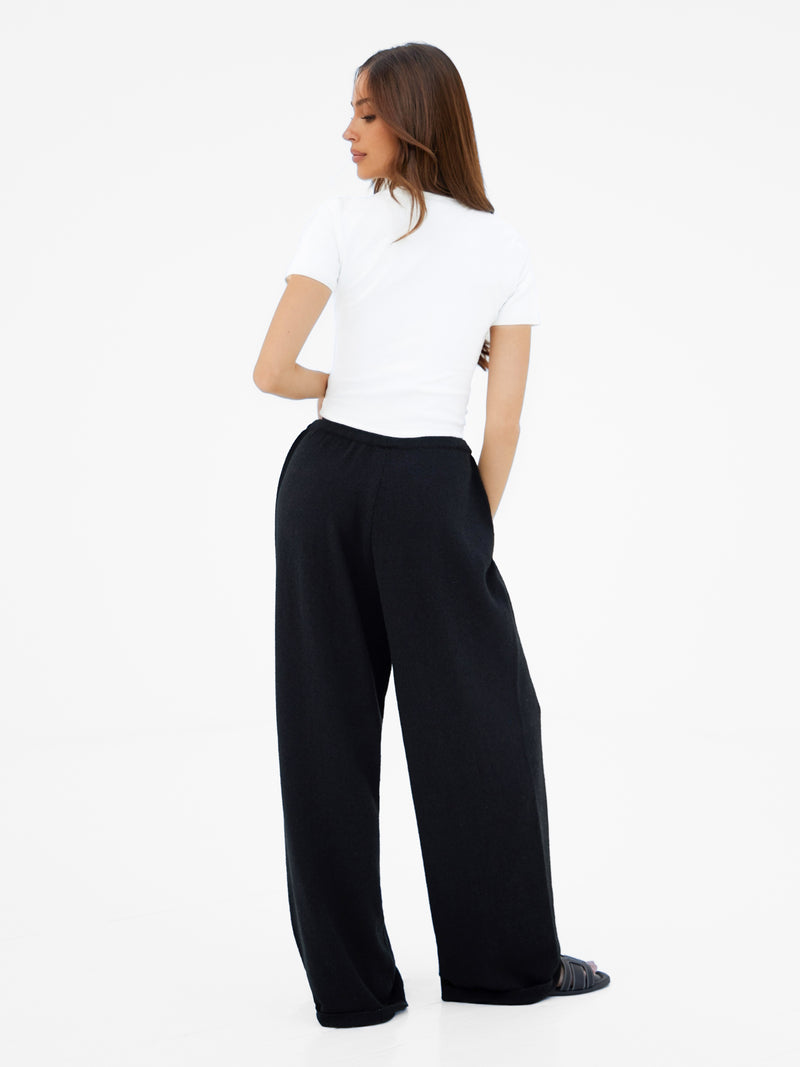 Mae Crochet Trousers - Black