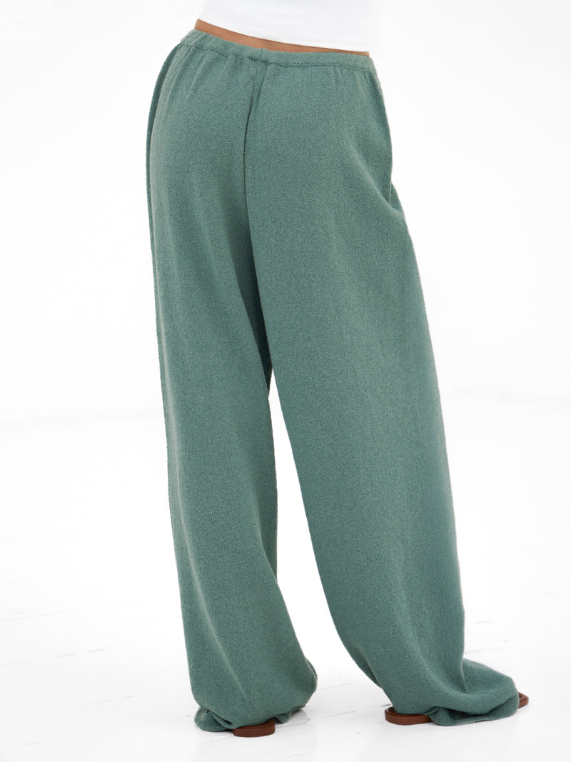 Mae Crochet Trousers - Salbeigrün