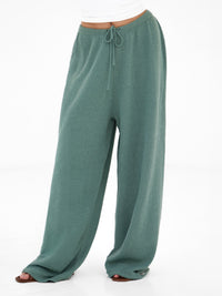Mae Crochet Trousers - Salbeigrün