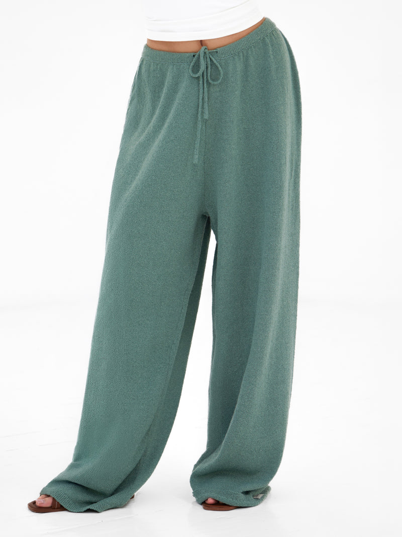 Mae Crochet Trousers - Salbeigrün