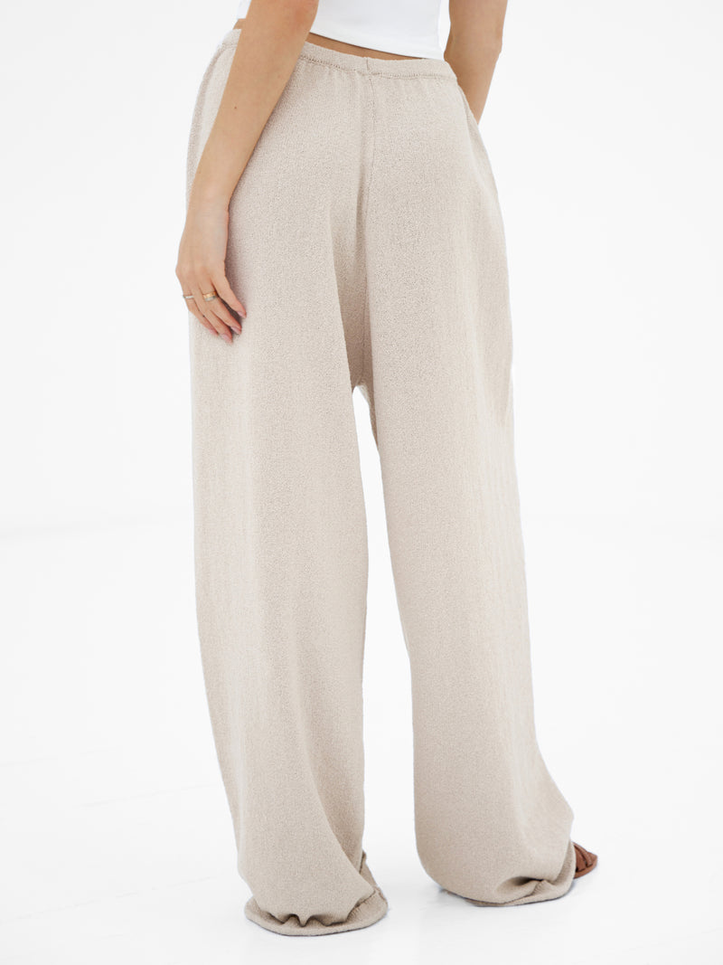 Mae Crochet Trousers - Taupe