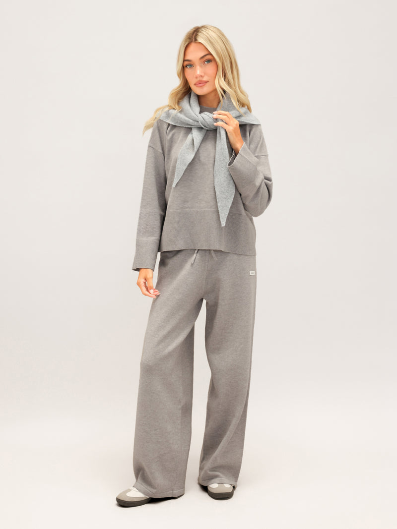 Layla Oversized Knitted Jumper - Grise