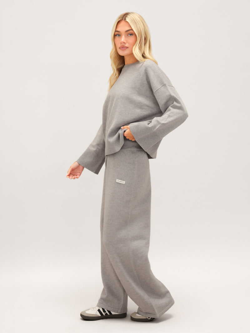 Layla Oversized Knitted Jumper - Grise