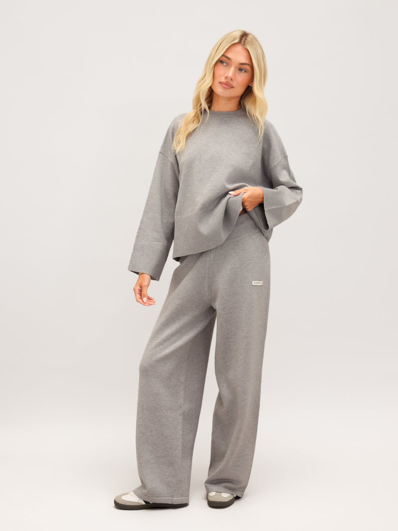 Layla Oversized Knitted Jumper - Grise