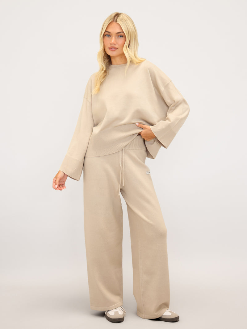 Layla Oversized Knitted Jumper - Warm Ivory