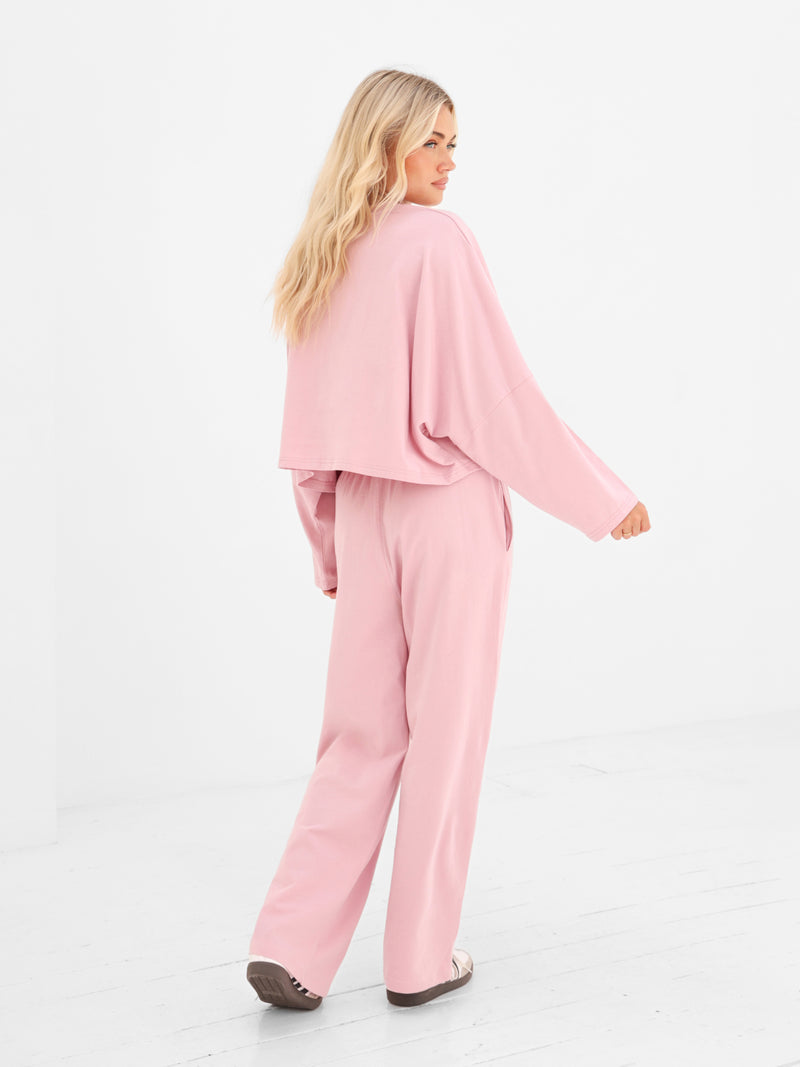 Ayla Batwing Cotton Top - Rose Pivoine