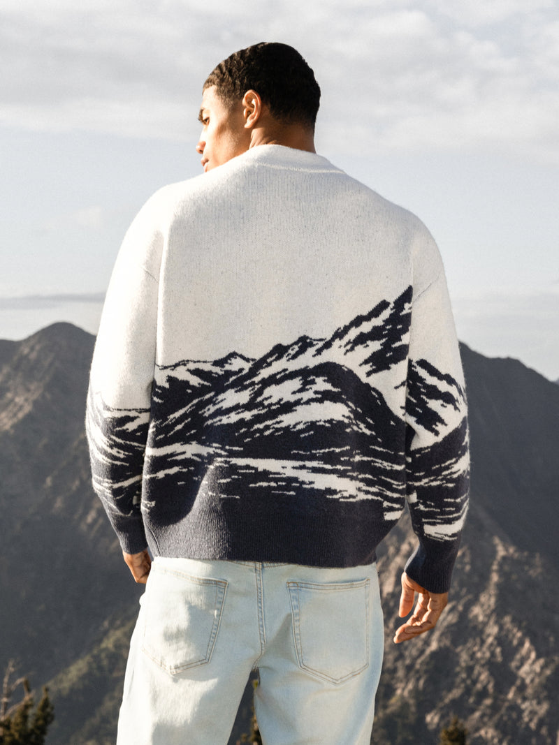 Relaxed Knitted Mountain Jumper - Echte Marine