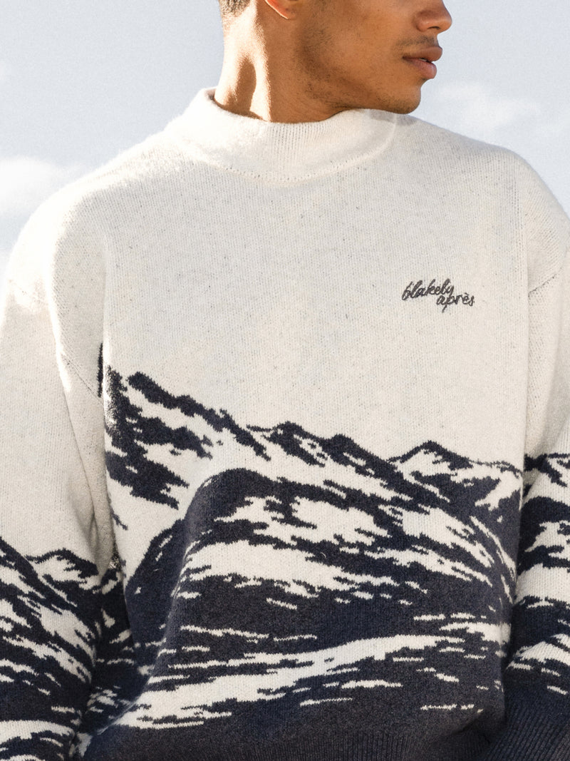 Relaxed Knitted Mountain Jumper - Echte Marine