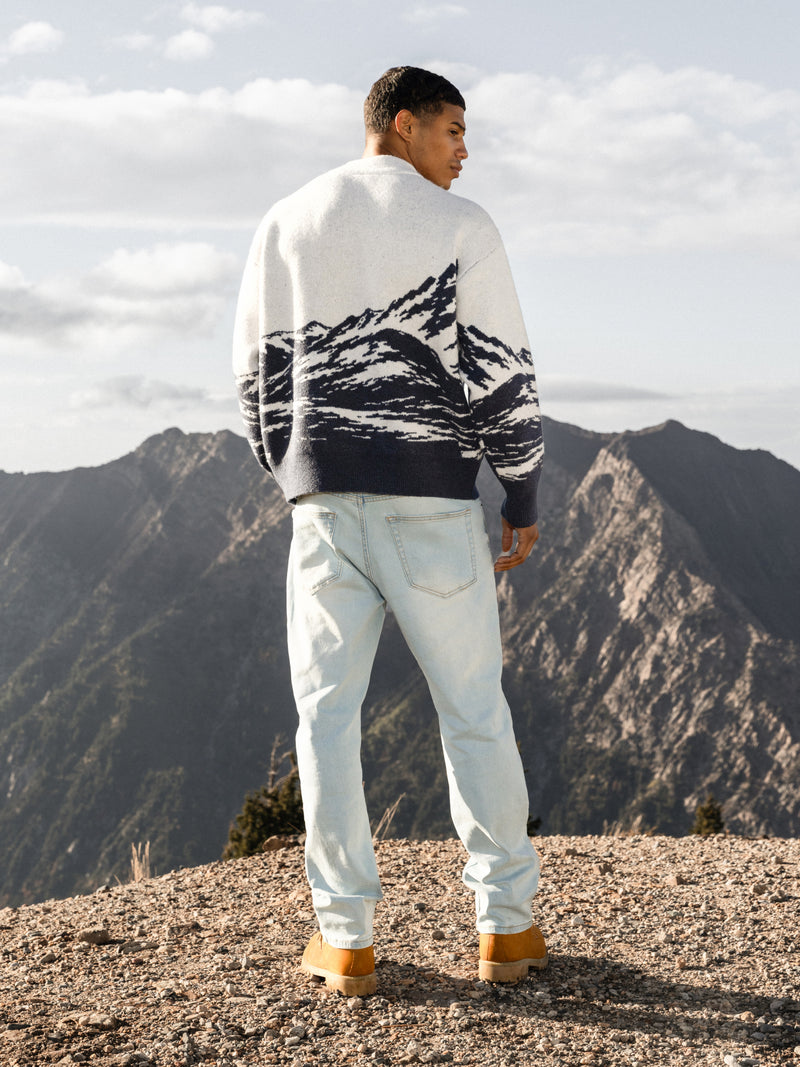 Relaxed Knitted Mountain Jumper - Echte Marine