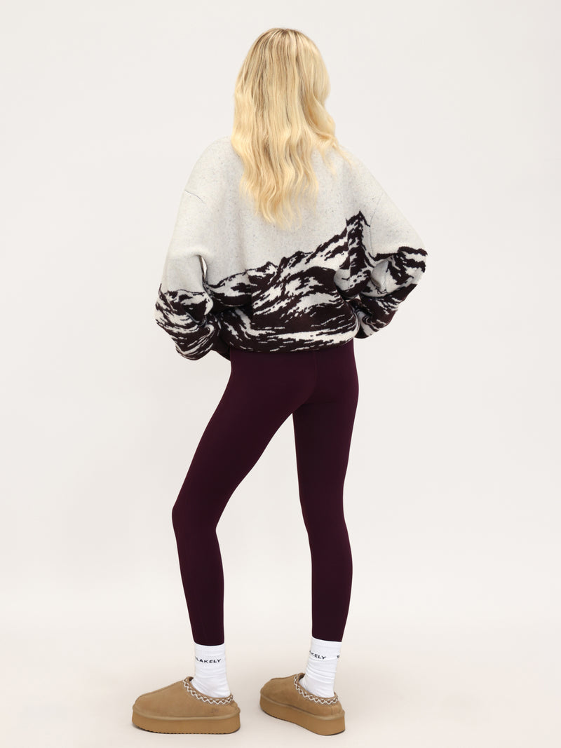 Oversized Knitted Mountain Jumper - Mûre Foncé