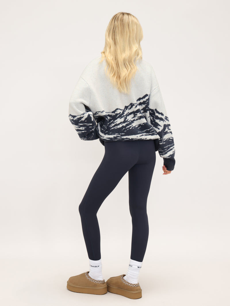 Oversized Knitted Mountain Jumper - Vraie Marine
