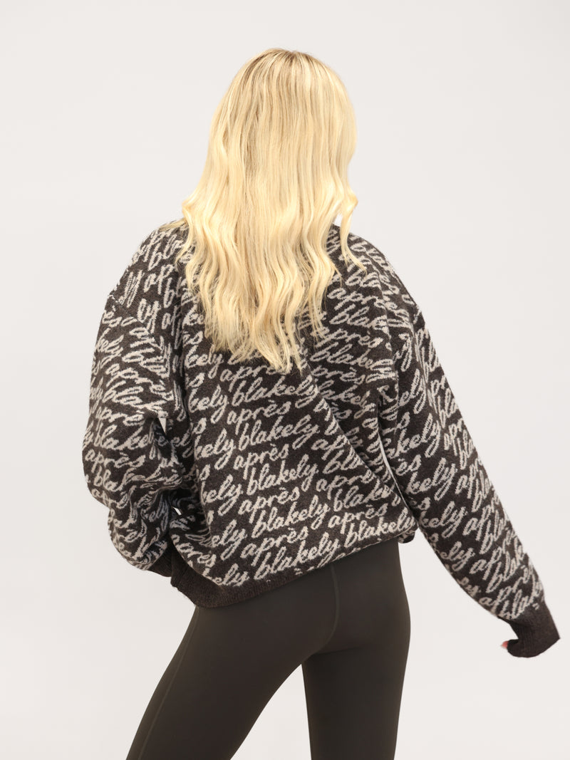 Blakely Oversized Après Knitted Jumper - Chocolate Brown