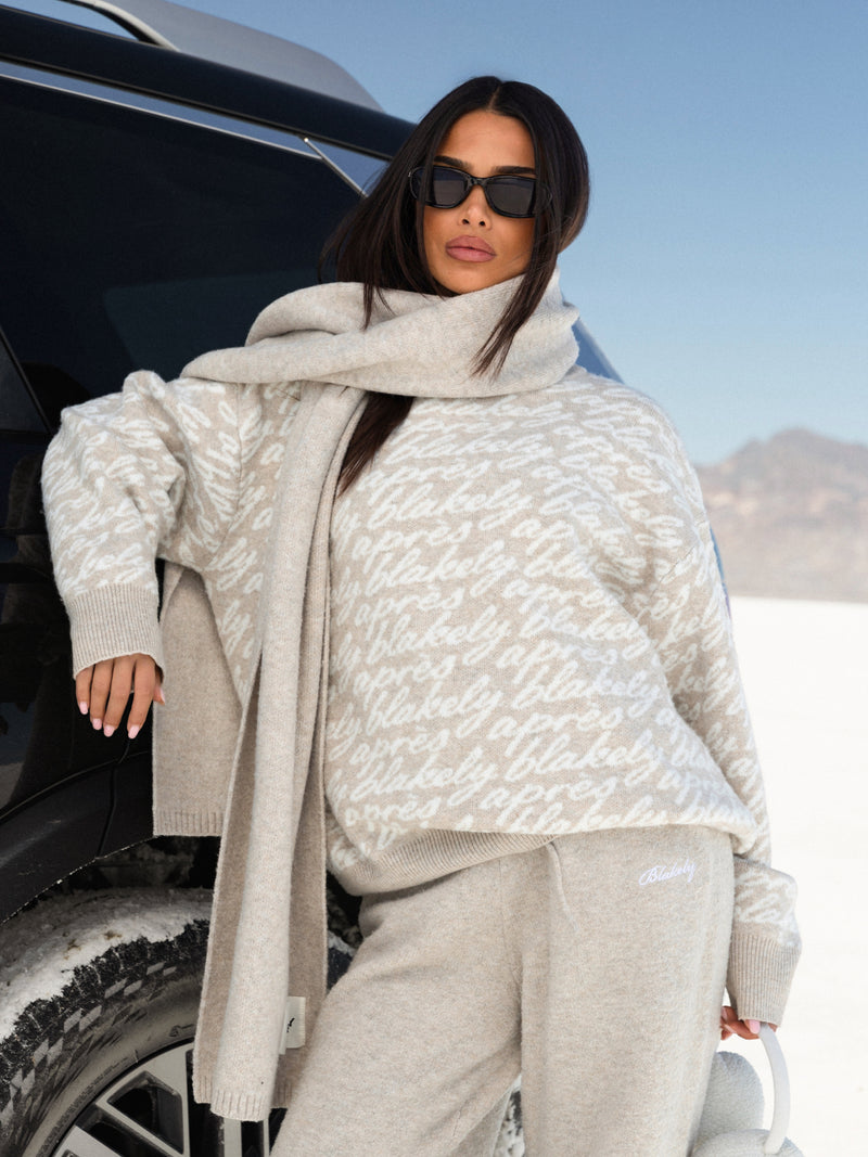 Blakely Oversized Après Knitted Jumper - Taupe grillé